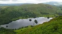 Rydal Water seen from the summit of Nab Scar.