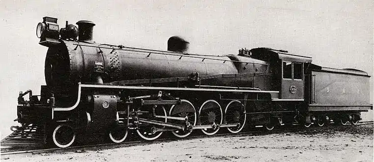 SAR no. 1838 as built with Belpaire firebox