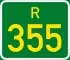 Regional route R355 shield