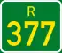 Regional route R377 shield