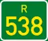 Regional route R538 shield