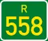 Regional route R558 shield