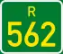 Regional route R562 shield