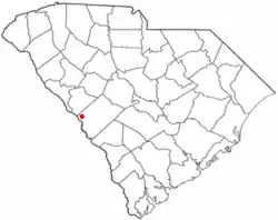 Location of Belvedere, South Carolina