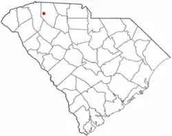 Location of Lyman, South Carolina