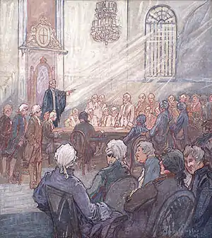 Lower Canada Legislative Assembly in 1792 (Chapel of Bishop's Palace, Quebec City), 1927