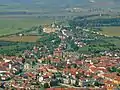 Overview of Spišský hrad (German: Zipser Burg): Spišské Podhradie (German: Kirchdrauf) and Spišská Kapitula (German: Zipser Kapitel)