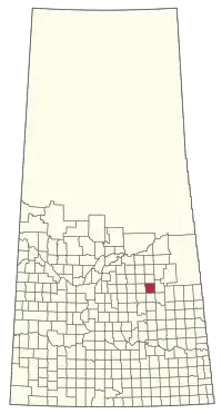 Location of the RM of Ponass Lake No. 367 in Saskatchewan