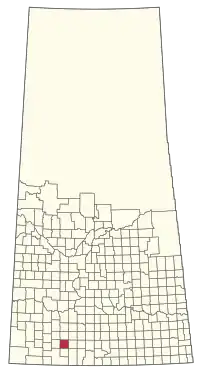 Location of the RM of Auvergne No. 76 in Saskatchewan