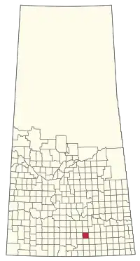 Location of the RM of Caledonia No. 99 in Saskatchewan