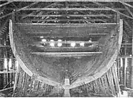 The hull of SS Roosevelt under construction