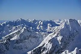 View from Lomnický štít (2,634 metres or 8,642 feet)