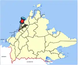 Location of Putatan District in Sabah