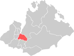 Location within Sandnes municipality