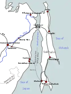 The Sakhalin Tunnel location