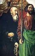 Saint Anthony with a rosary