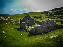 Saint Feichin's church ruins on Omey Island