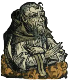 St. Goar of Aquitaine (from the Nuremberg Chronicle).