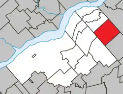 Location within Bécancour RCM.