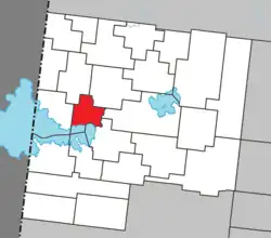 Location within Abitibi-Ouest RCM