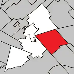 Location within La Rivière-du-Nord RCM