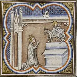 St. Clotilde (Chlotilda), Queen of France, at prayer.