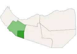 Location of Salahlay District in Maroodi Jeex, Somaliland