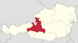 Location of Salzburg