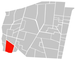 Location of San José Insurgentes (in red) within Benito Juárez borough