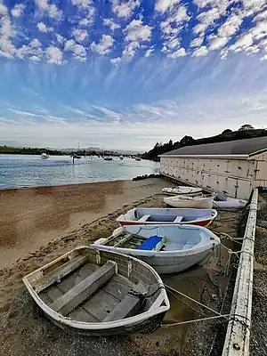 Boats at the end of the spit