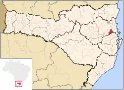 Location in Santa Catarina