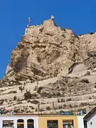 View of the Castle from the Santa Cruz neighborhood where you can see the "face of the Moro"