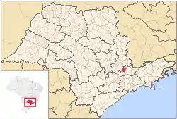 Location of Itatiba in São Paulo state