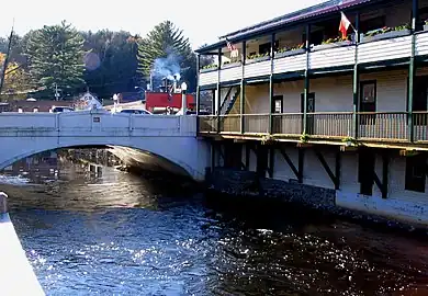 The river passes through Saranac Lake