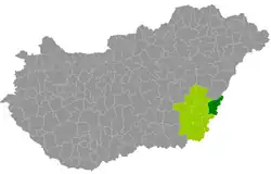 Sarkad District within Hungary and Békés County.