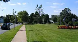 Saunders Park, showing today's roads and housing