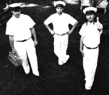 1994 press photo. From left: Jay Lane, Todd Huth, Les Claypool.