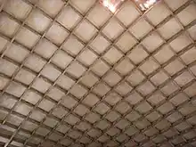 Interior of wooden gridshell roof