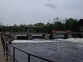 Trent–Severn Waterway entering Peterborough at Scotts Mills