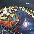 Sergey Zagraevsky. Moscow, Kremlin. 100x100 oil, canvas. 2001.