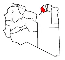 Map of the district of Benghazi