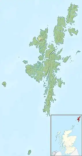 Lang Ayre is located in Shetland