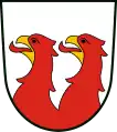 Coat of arms featuring two gules vultures.