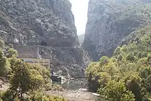 Shkopet Hydroelectric Power Station is a hydroelectric Power Station located near the village Shkopet, Albania. It has a 24 MW power installation and an annual production of 94 GWH. Its reservoir is fed and drained by the river Mat.