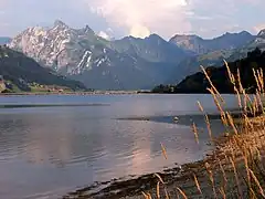 Sihlsee with Fluebrig behind