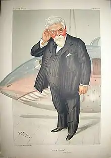 Sir Hiram Maxim(1840–1916) caricature by Spy for Vanity Fair, 1904