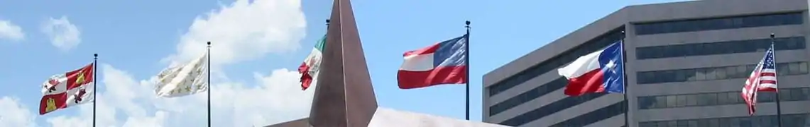 Display of the Six Flags in Austin, Texas