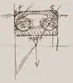 Early sketch, around 1906, by Sven Wingqvist for a double-row self-aligning bearing.