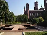 Haupt garden Moongate pool and Castle