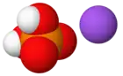 Ball-and-stick model of the dihydrogenphosphate anion